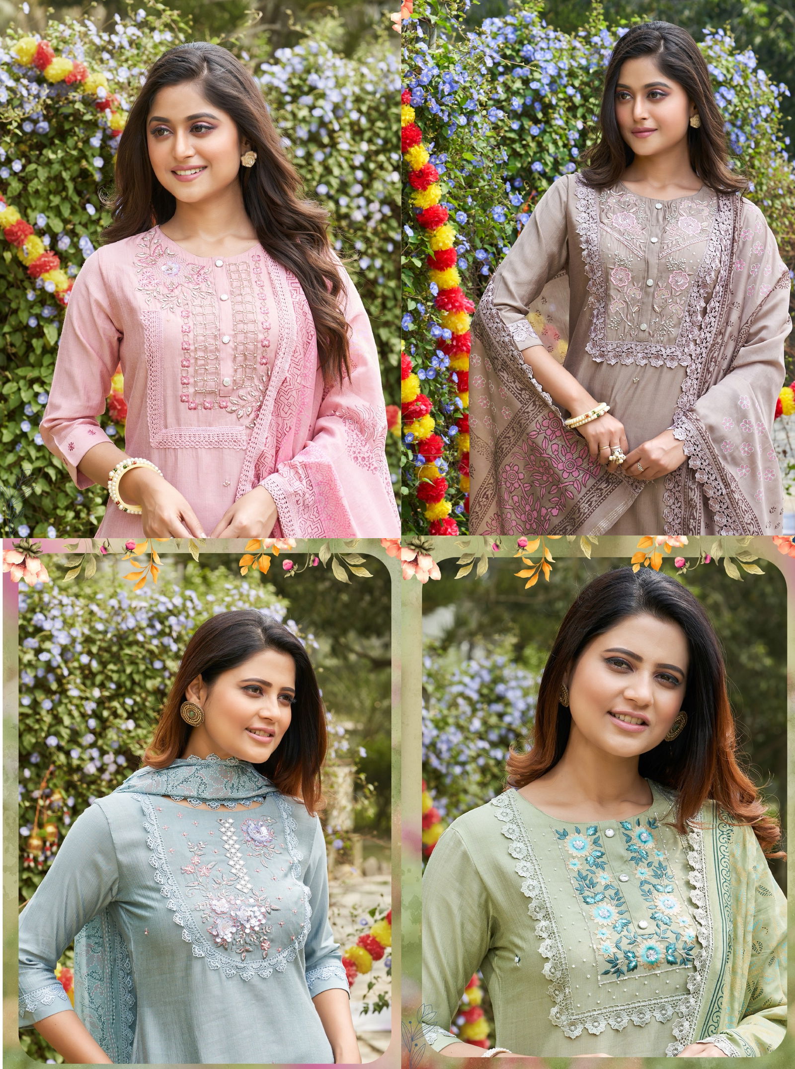 Stree Vol 32 By Hru Viscose Embroidery Kurti With Bottom Dupatta Wholesale Market In Surat
